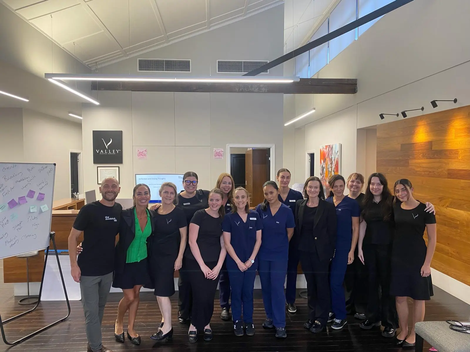 The Valley Plastic Surgery team taking part in a group session